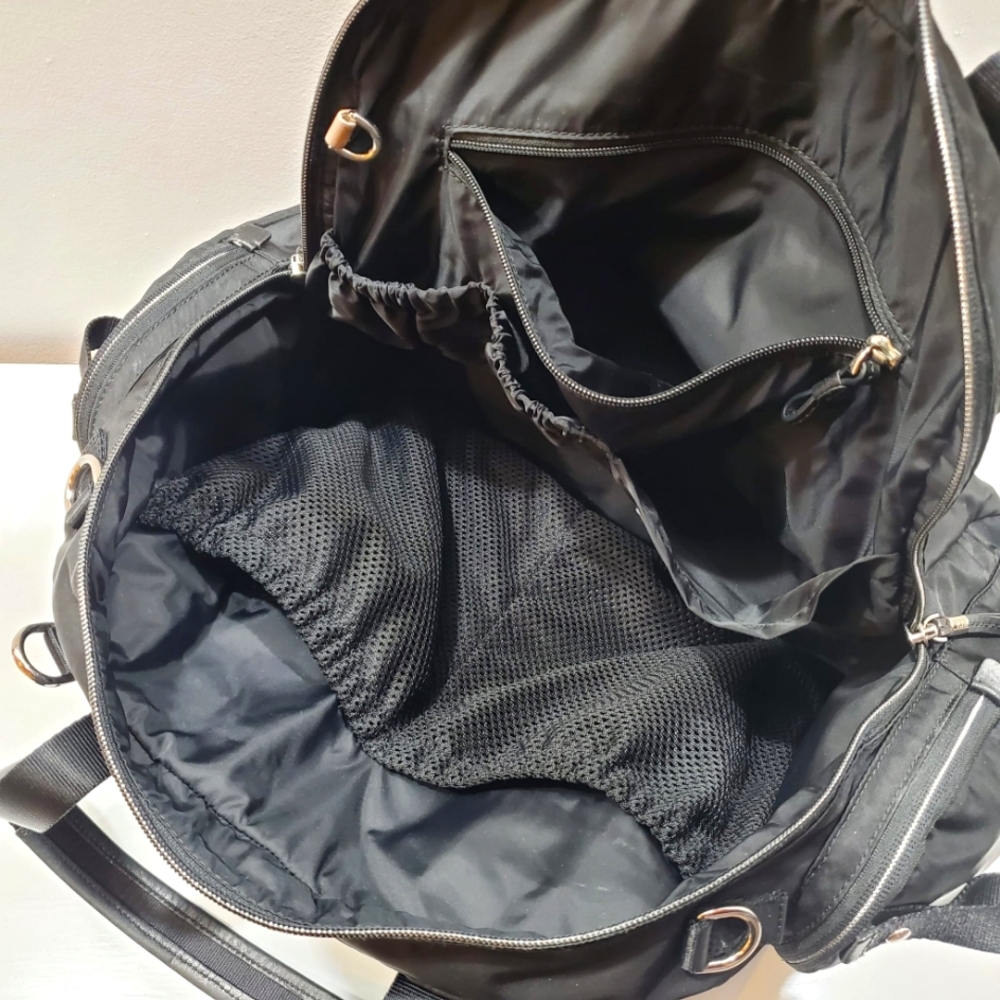 Tumi Black with Silver Hardware Nylon Travel or Diaper Tote Bag - Picture 7 of 9